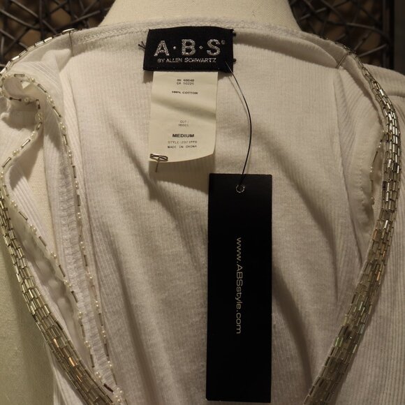 ABS by Allen Schwartz Embellished Rib Knit Tank Top - Picture 6 of 6